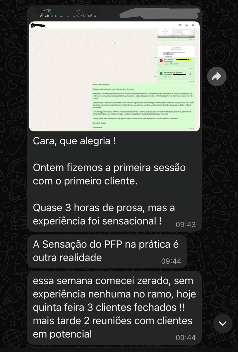 Aluno começou do zero e fechou 3 clientes na primeira semana