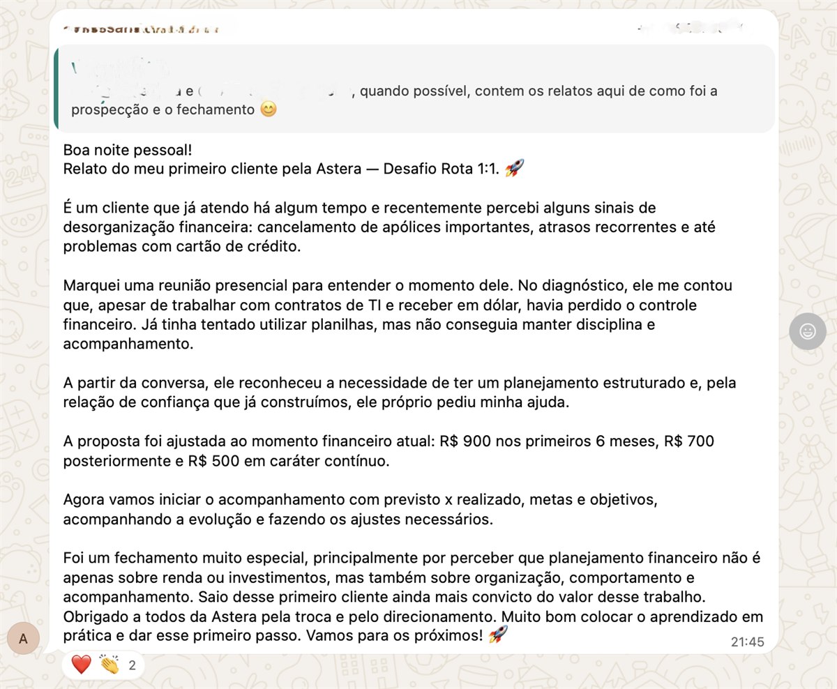 Relato do primeiro contrato de planejamento com cliente de TI