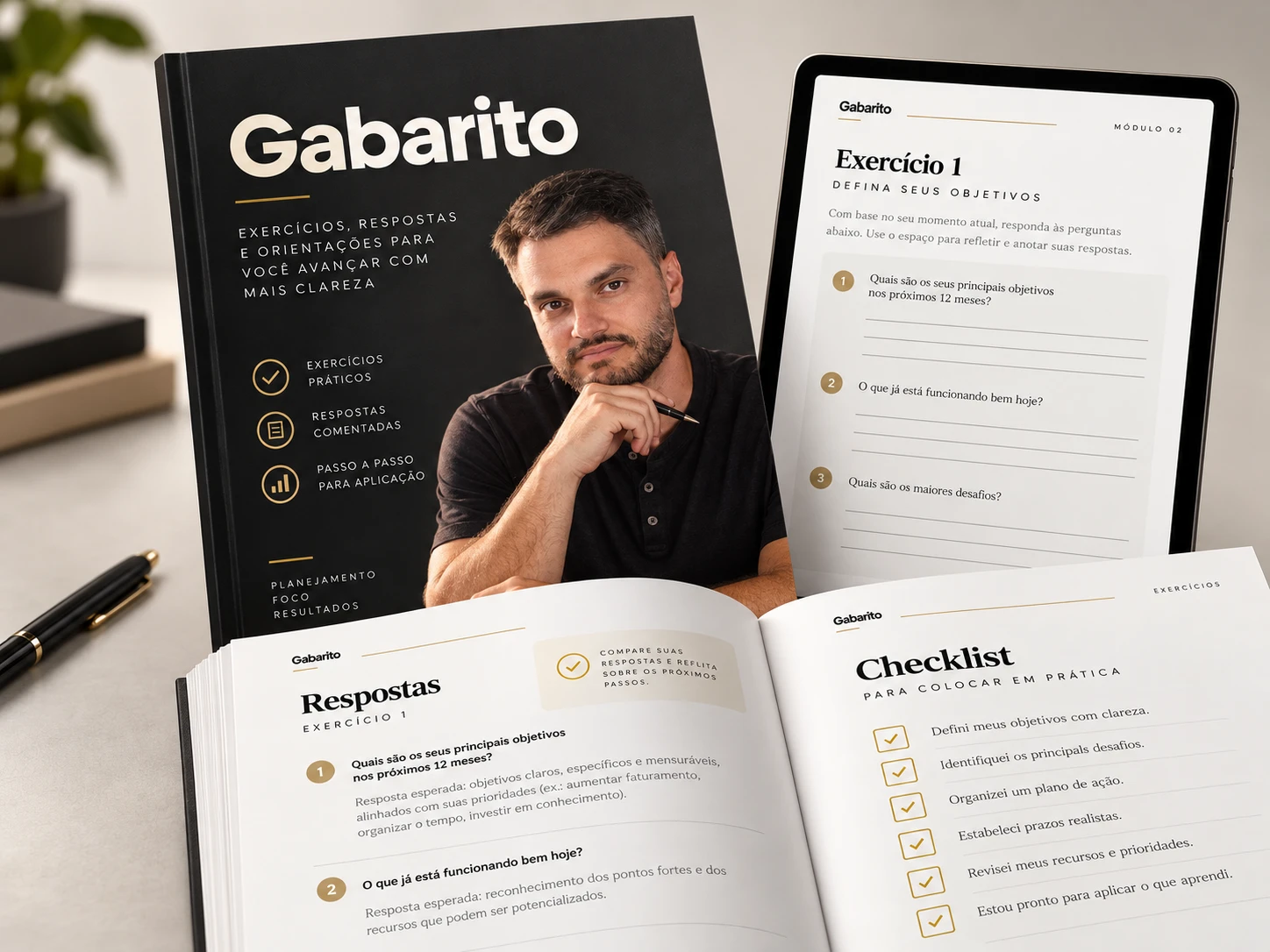 O gabarito de autocorreção